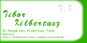 tibor kilbertusz business card